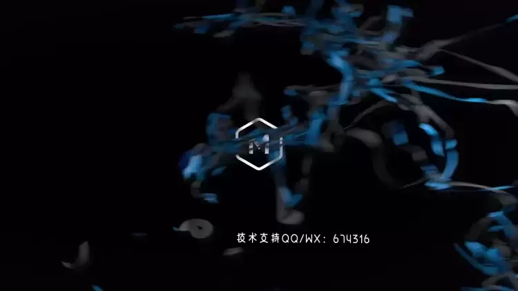 独特的色带LOGO标志介绍AE模板视频下载(含音频)
