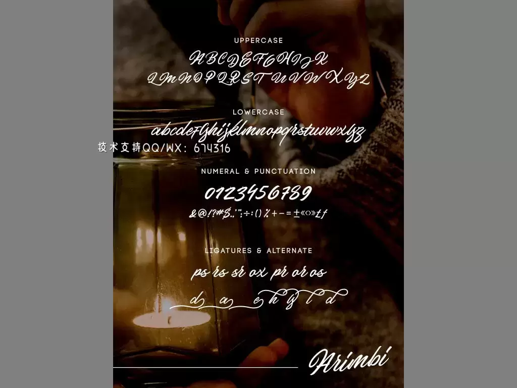 时尚高端简约Arimbi手写英文字体插图4