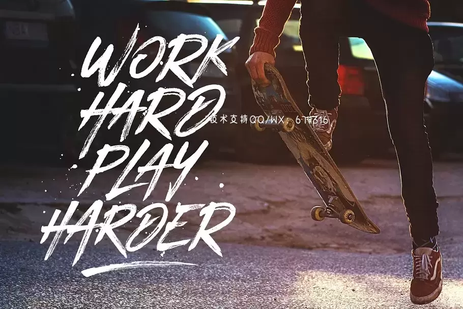 手写活力街头笔刷字体 BLACKHAWK Brush Font插图2