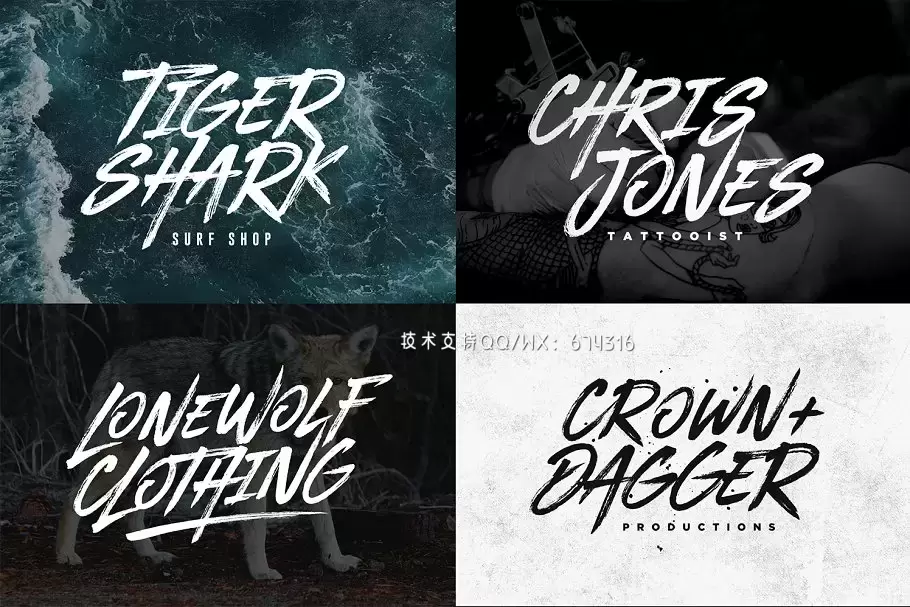 手写活力街头笔刷字体 BLACKHAWK Brush Font插图1