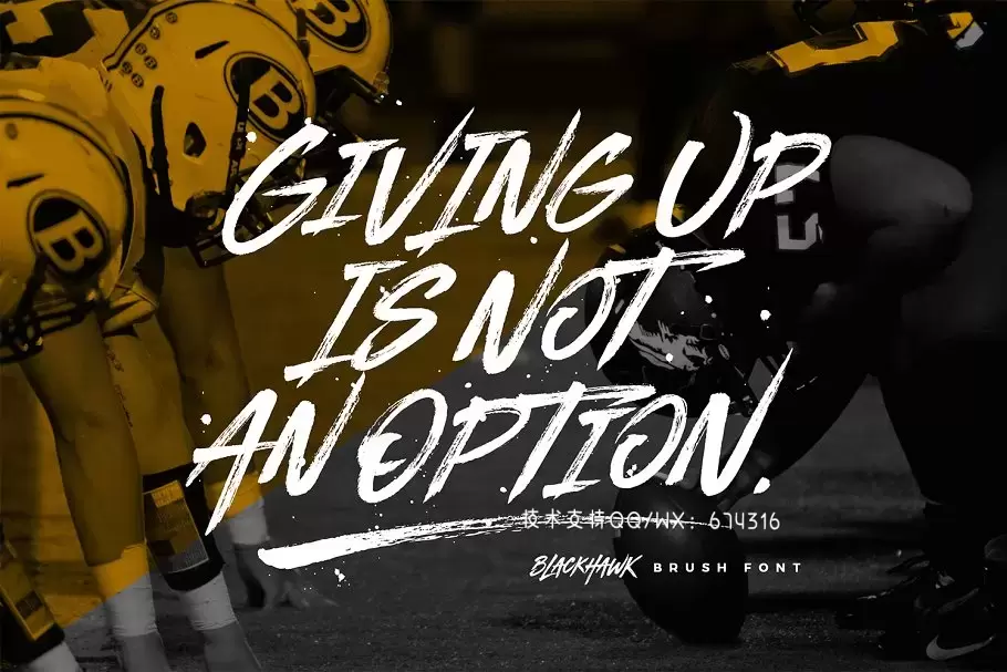 手写活力街头笔刷字体 BLACKHAWK Brush Font插图4