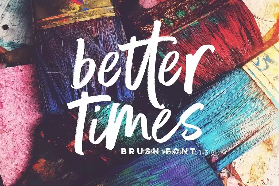 手写笔刷字体 Better Times Brush Font插图