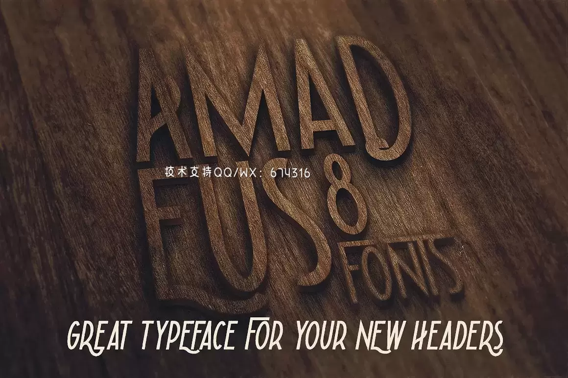 复古个性字体 Amadeus – Display Font插图4