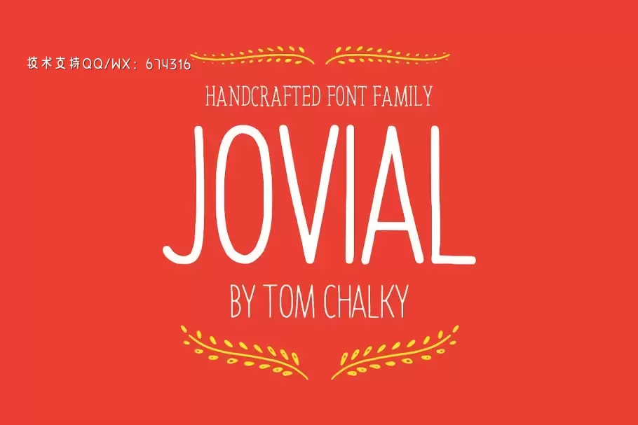 时尚专业个性字体  Jovial Font Family + Bonus Elements!插图1