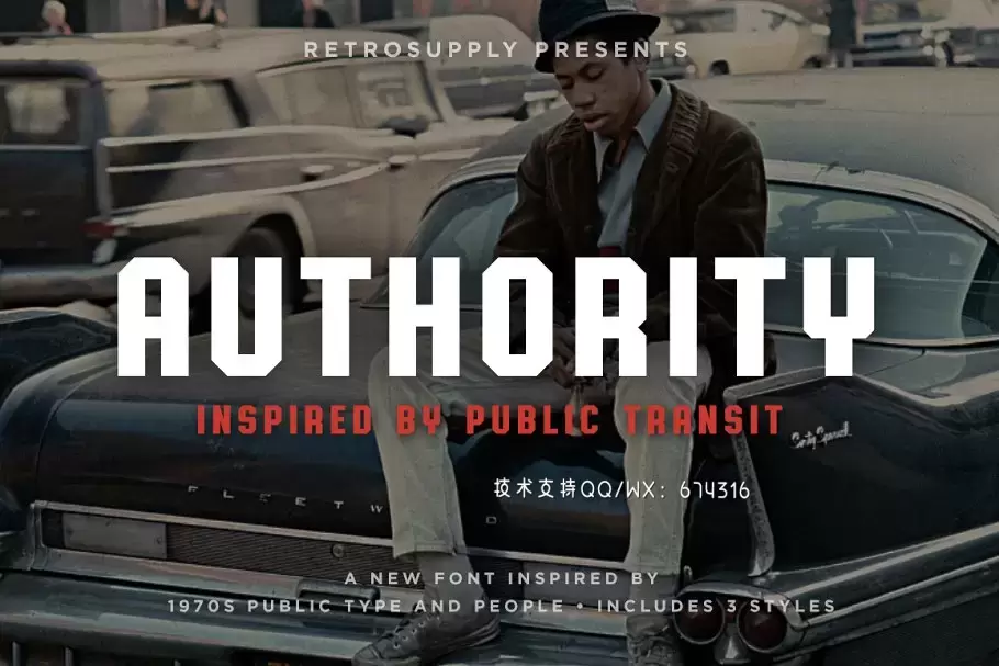 复古个性字体 Authority | 1970s Public Font免费下载