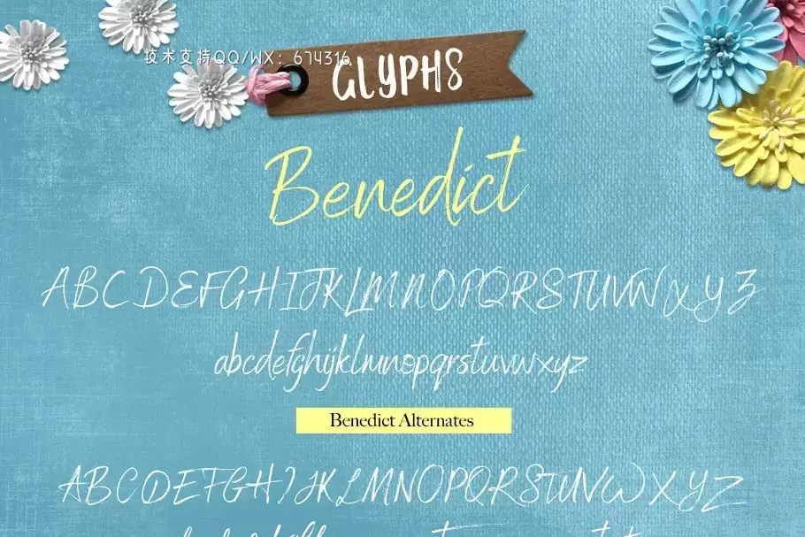 手写笔刷字体 Benedict Font Duo插图9