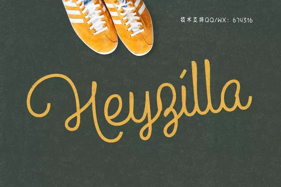 个性签名字体 Heyzilla Script Family免费下载