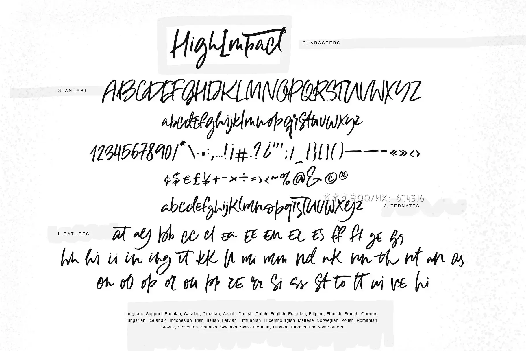 轻松的手写字体 High Impact Font插图2