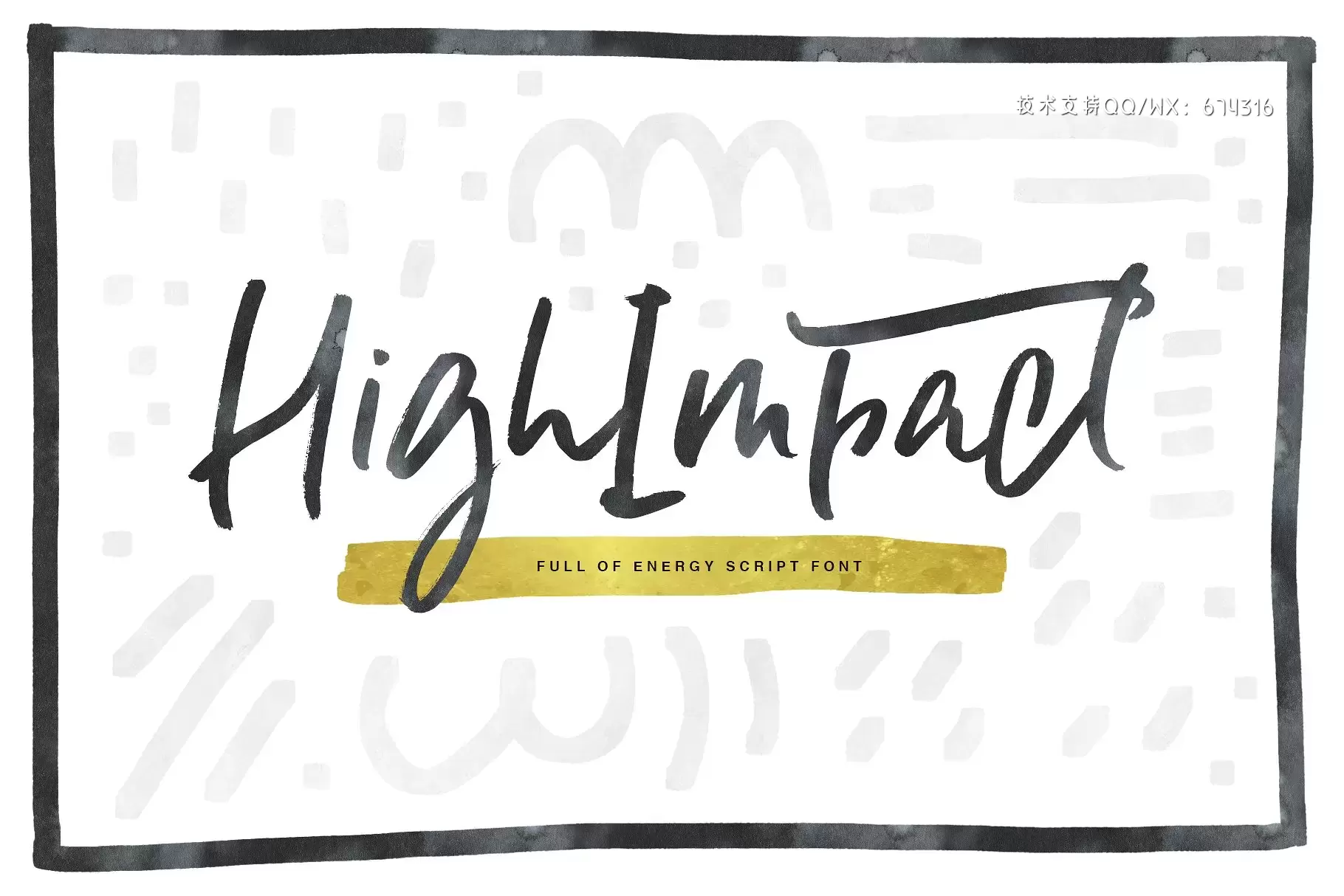 轻松的手写字体 High Impact Font免费下载