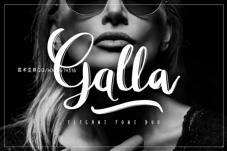 时尚大气手写字体 Galla Font Duo下载 时尚大气手写字体 Galla Font Duo下载