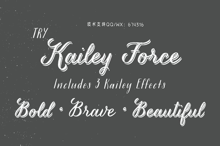 经典手写字体 Kailey Force插图