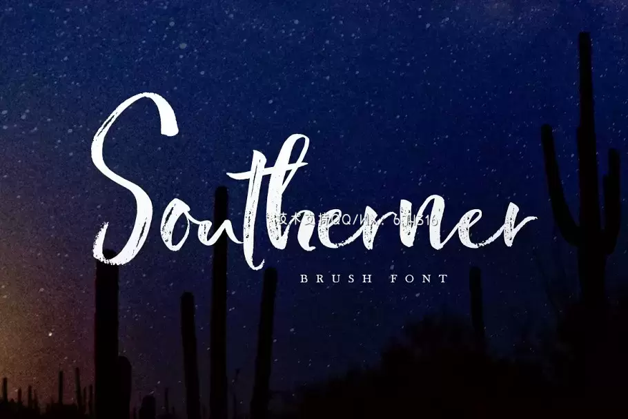 手写笔刷字体 Southerner Brush Script Typeface插图