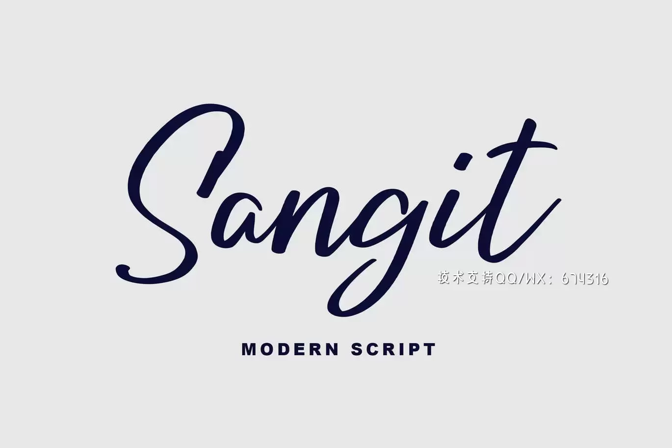 时尚高端简约手写风格的Sangit现代脚本字体免费下载