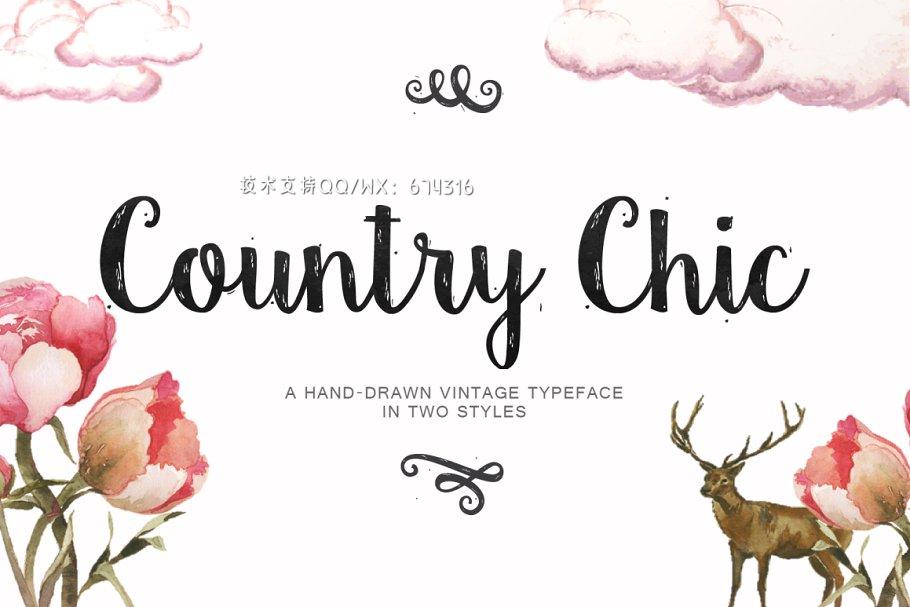 手写个性字体 Country Chic Script免费下载