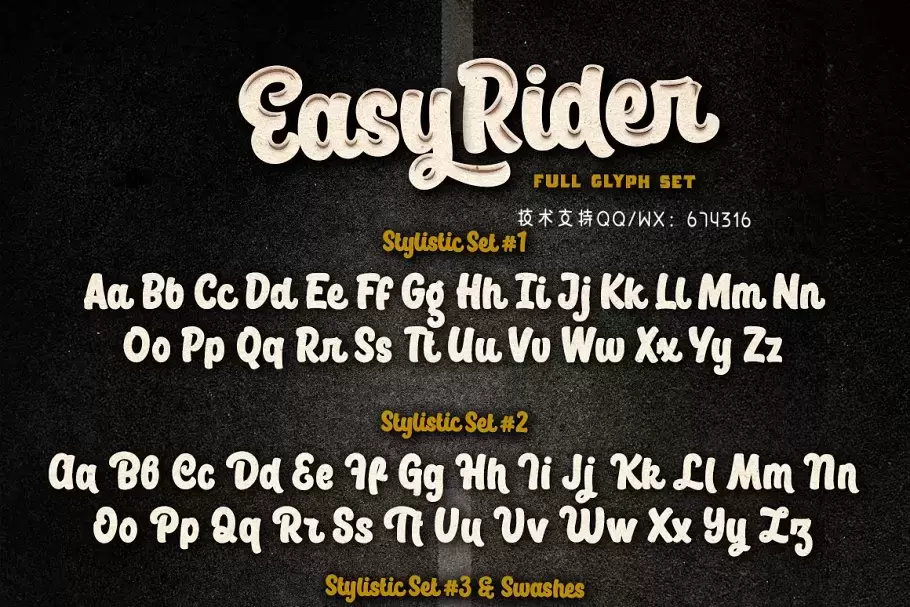 轻松趣味字体 Easy Rider • Layered Brush Script插图9