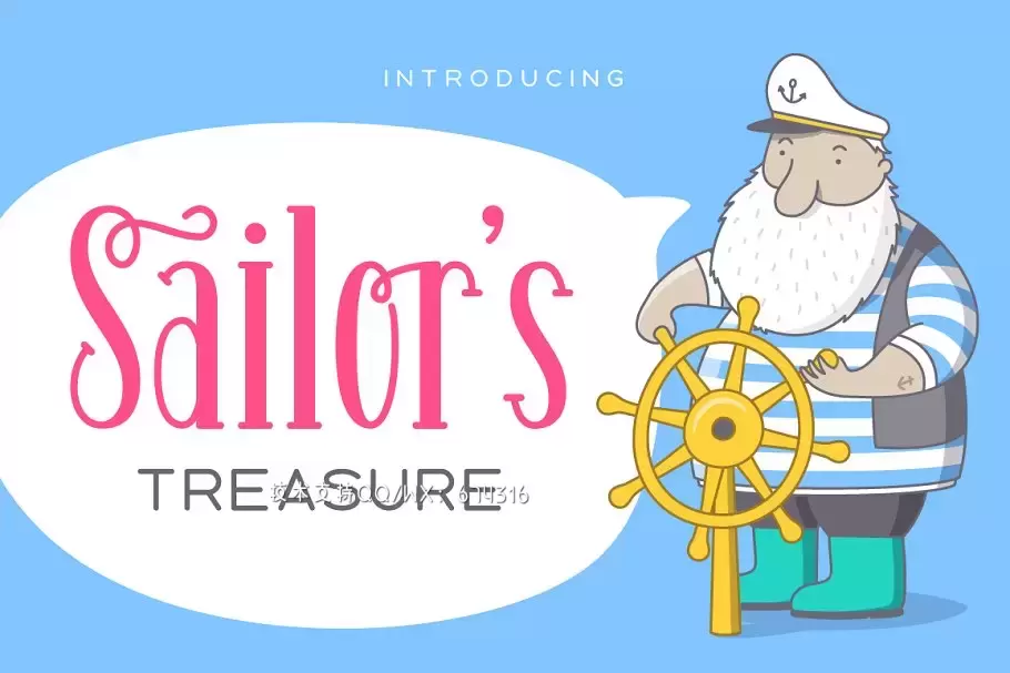 水手趣味设计字体 Sailor’s Treasure – Font Duo免费下载