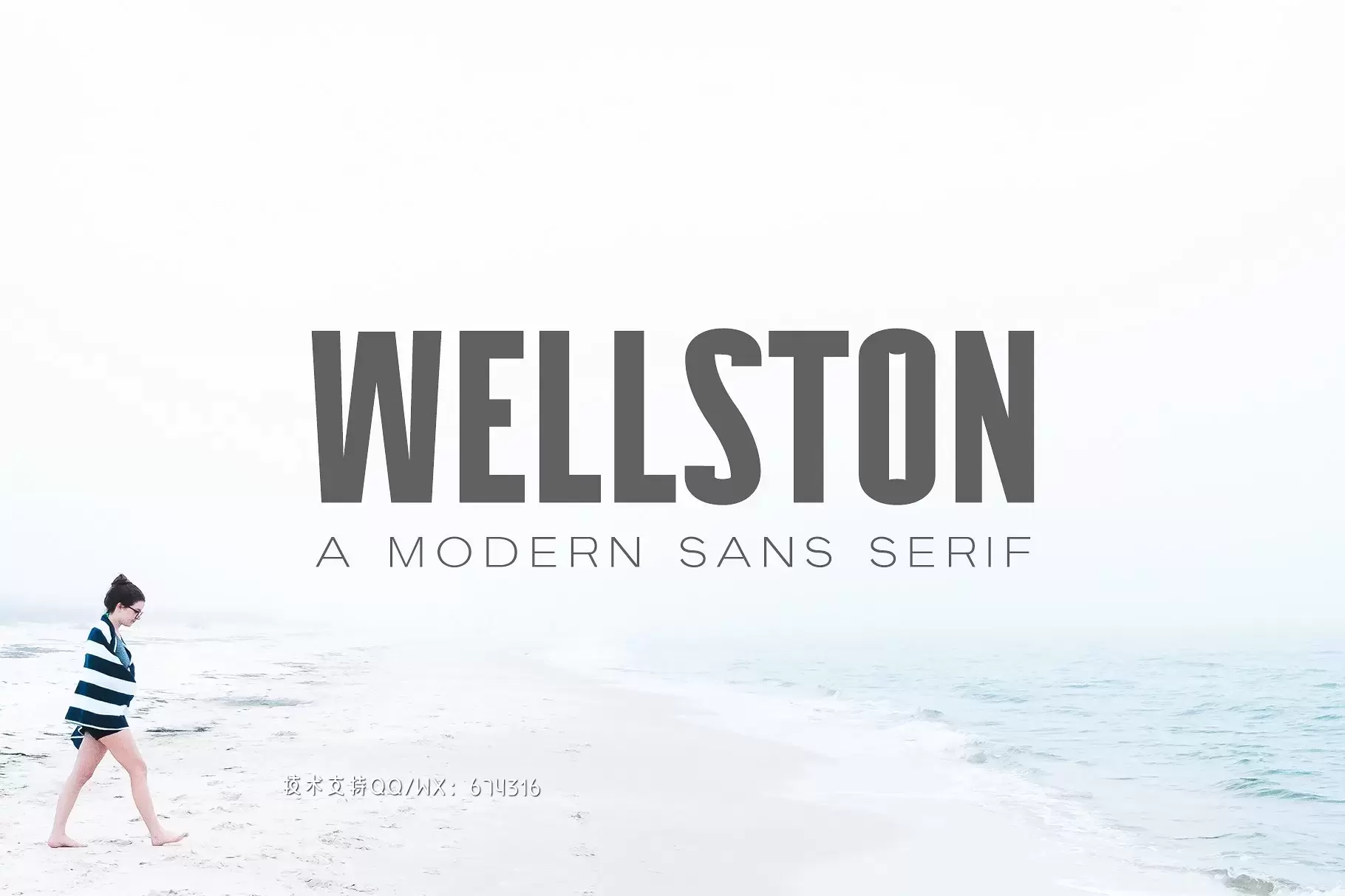 现代时尚设计字体 Wellston Modern Sans Serif Font插图