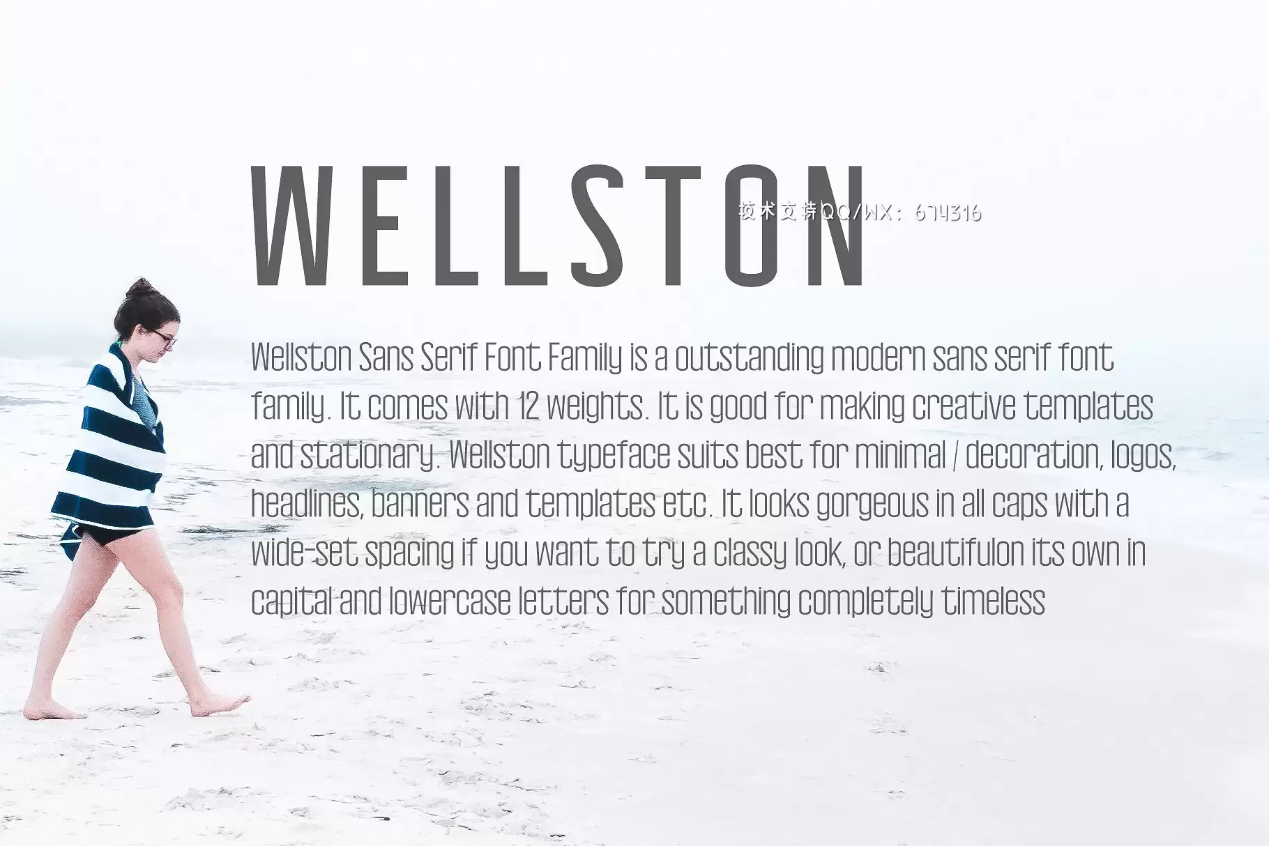 现代时尚设计字体 Wellston Modern Sans Serif Font插图5