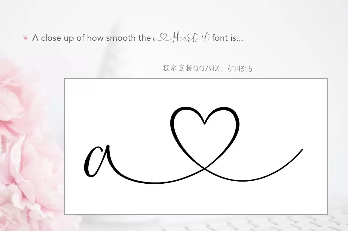 婚礼手写字体 iHeart it wedding font插图10