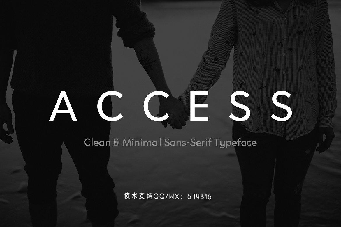 简单时尚的字体 ACCESS – Modern Typeface + Web Fonts插图