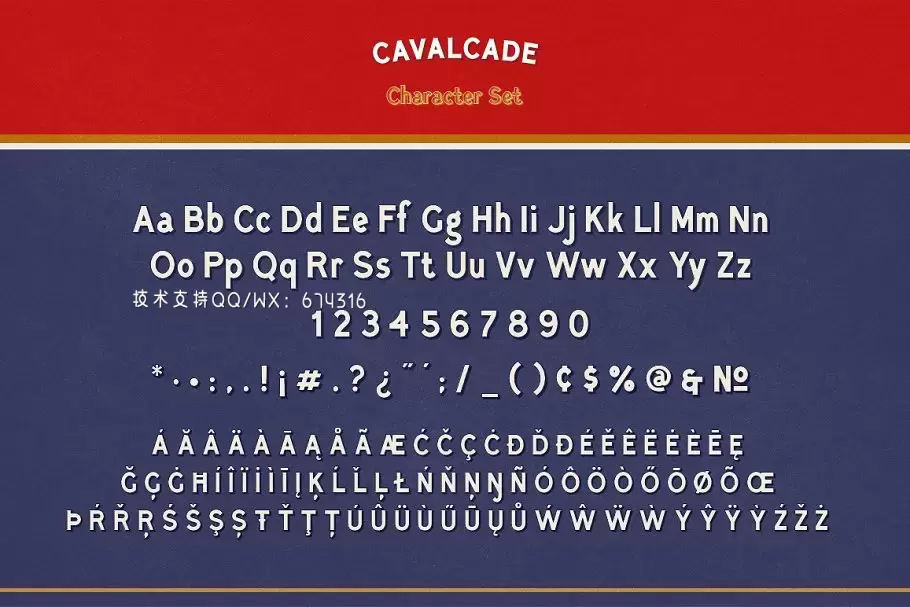 复古无衬线字体 Cavalcade • Layered Font插图8