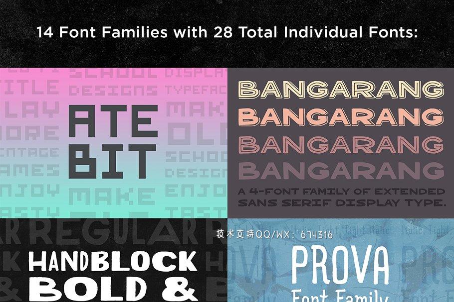 复古个性设计字体 Lamson 33 Font Bundle (68% Off)插图1