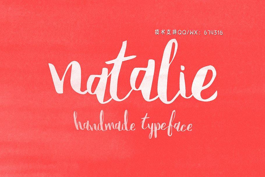 手写笔刷字体 Natalie — Script Font免费下载
