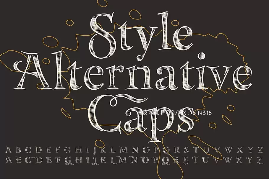 复古黑板报字体 Bakersville插图2