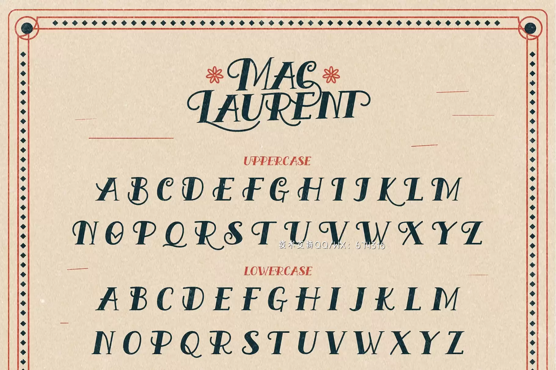 经典草书设计字体 MacLaurent Vintage Typeface插图8