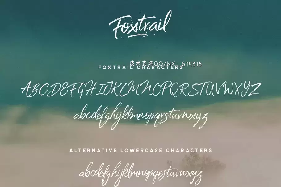 手写设计字体 Foxtrail Font插图5