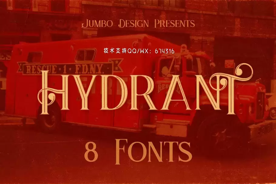 经典风格字体 Hydrant – 8 Vintage Style Fonts插图