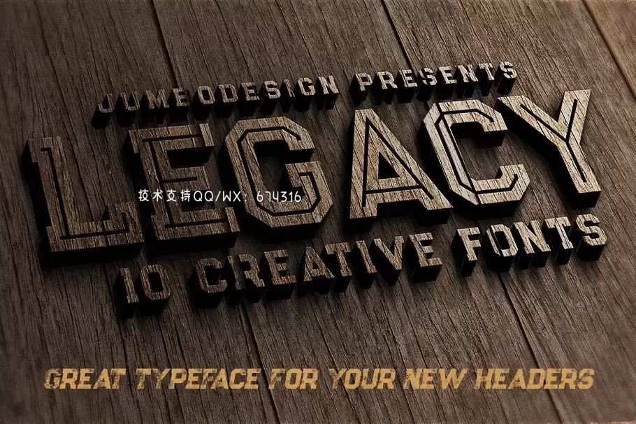 经典设计字体 Legacy – 10 Vintage Style Fonts插图3