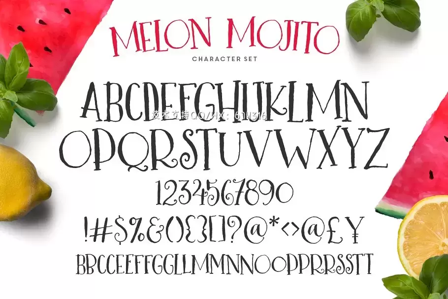 趣味设计字体 Melon Mojito Font + Vectors插图7