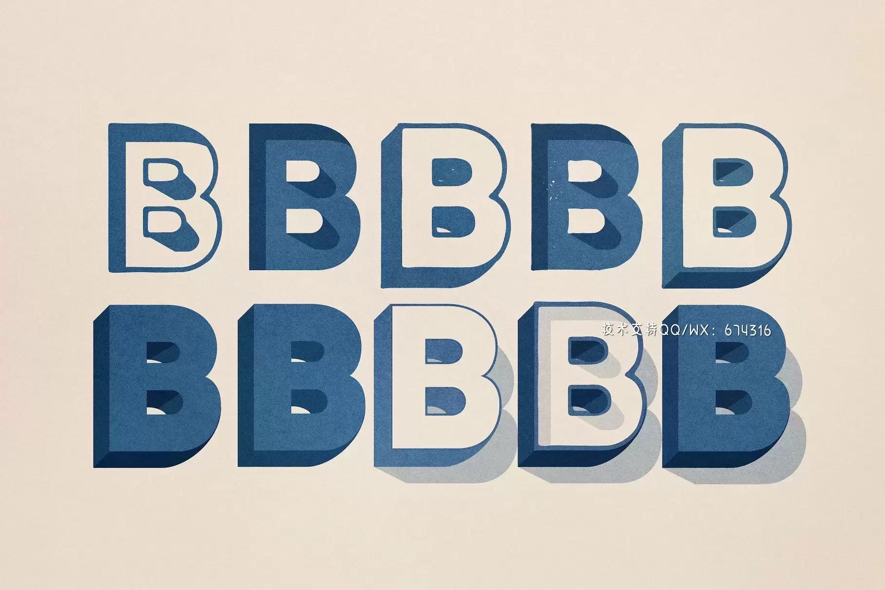 复古厚实设计字体 Sandwich • -50% • Bevelled 3D Type插图4