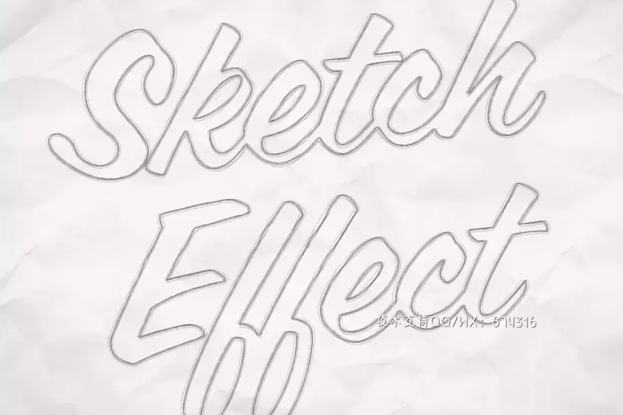 手绘效果字体 Hand Drawn Sketch Effect免费下载