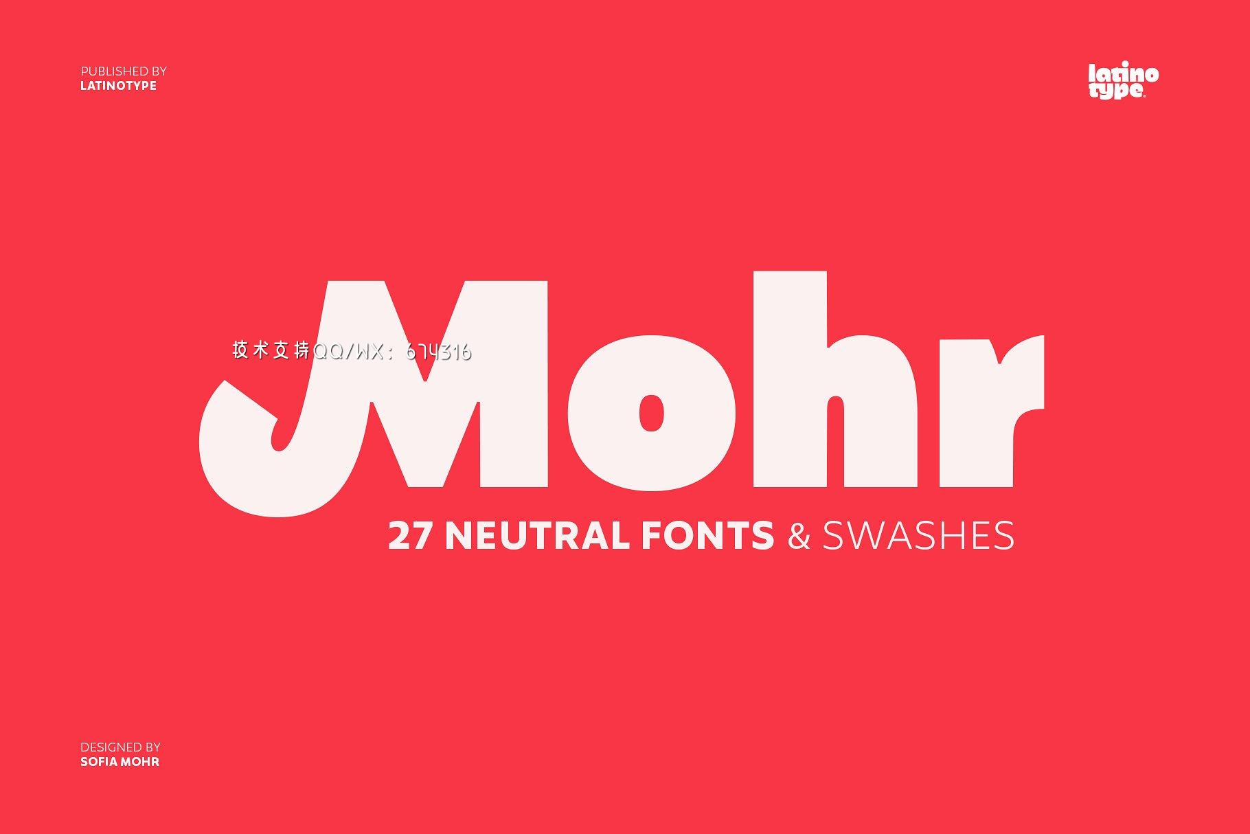 粗犷设计字体 Mohr免费下载