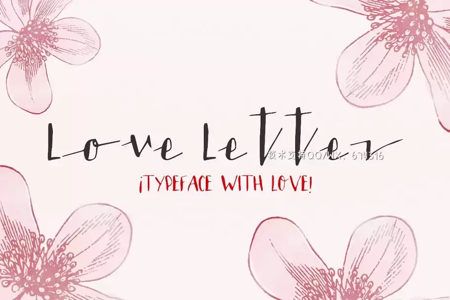 可爱的手写字体 Love Letter Font免费下载