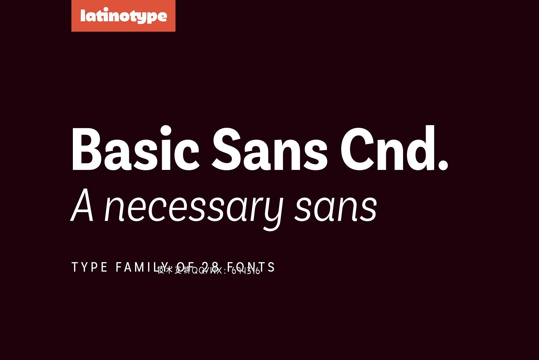 时尚专业的设计字体 Basic Sans Cnd免费下载