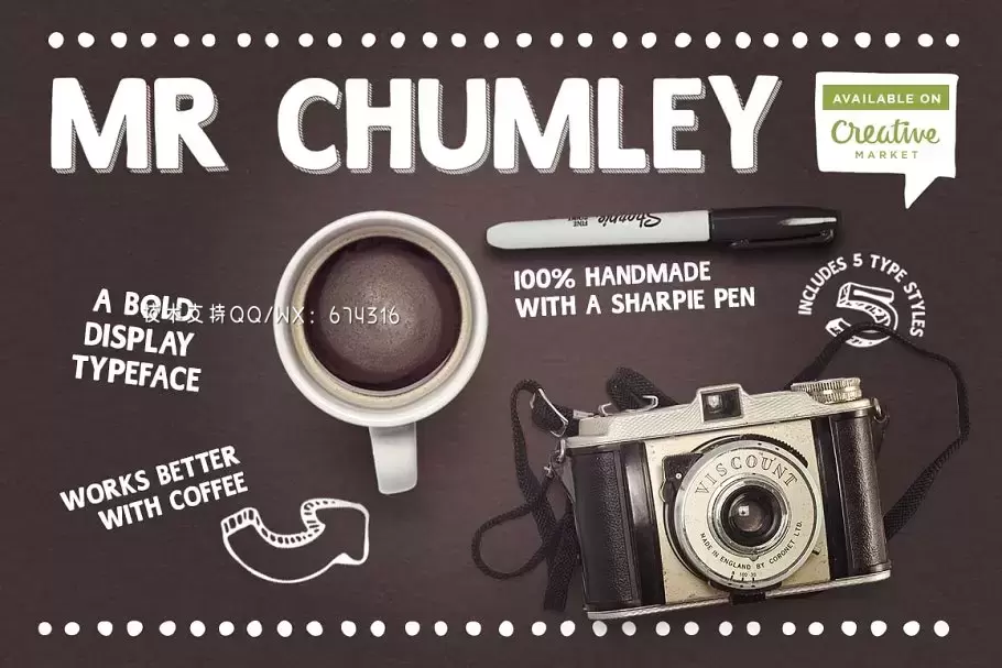 复古怀旧字体 Mr Chumley handmade display typeface免费下载