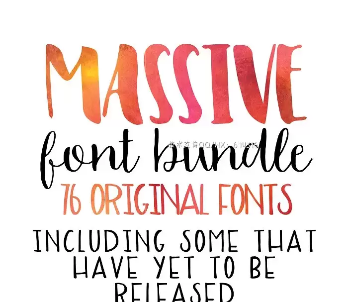 时尚趣味设计字体 2015 MASSIVE Font Bundle插图1