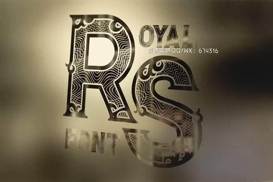 复古奢华设计字体 Royal – 5 Vintage Style Fonts插图5