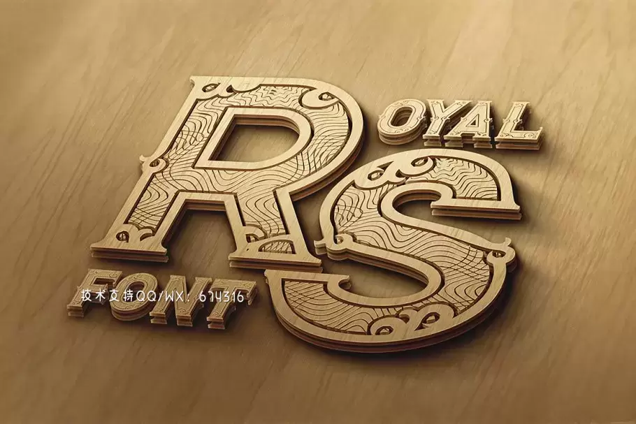 复古奢华设计字体 Royal – 5 Vintage Style Fonts插图4