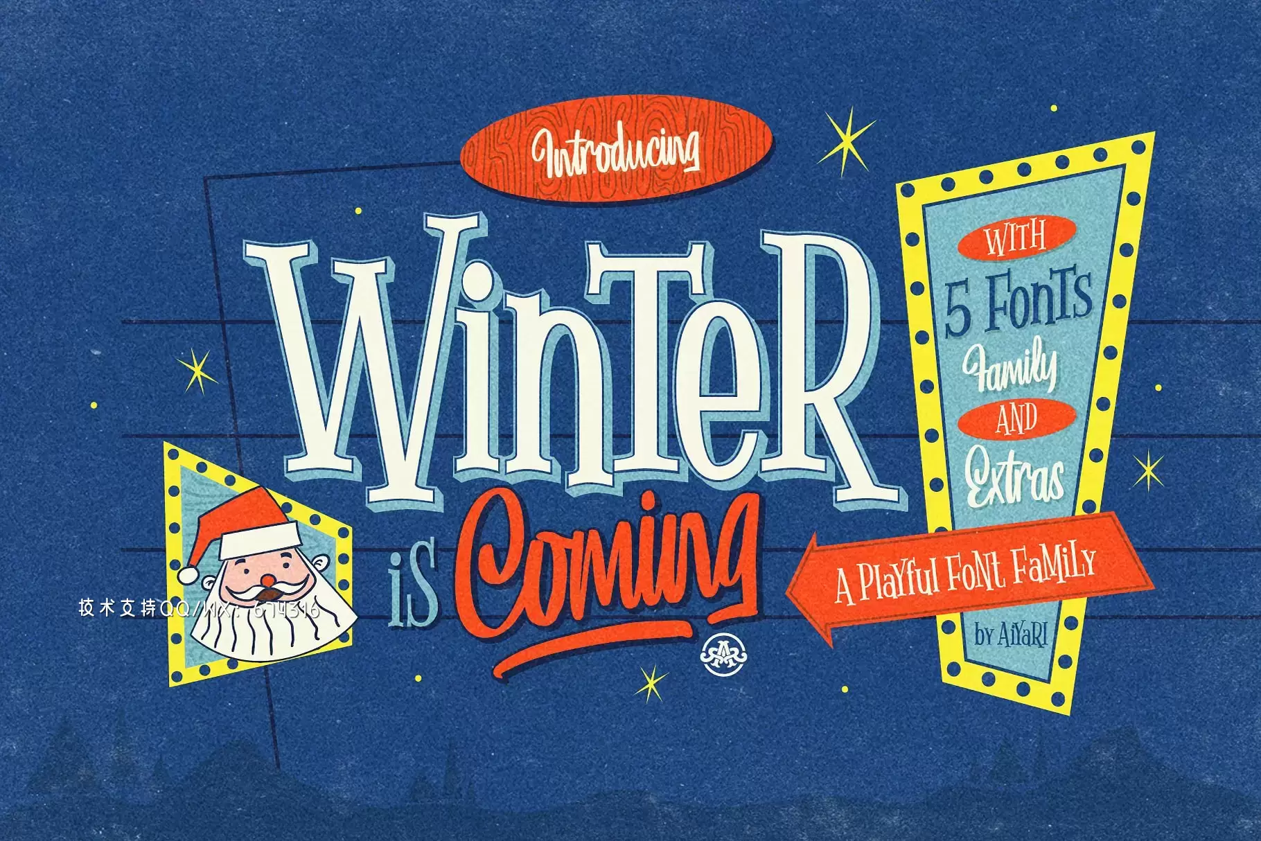 复古设计字体 Winter Is Coming Font Family插图