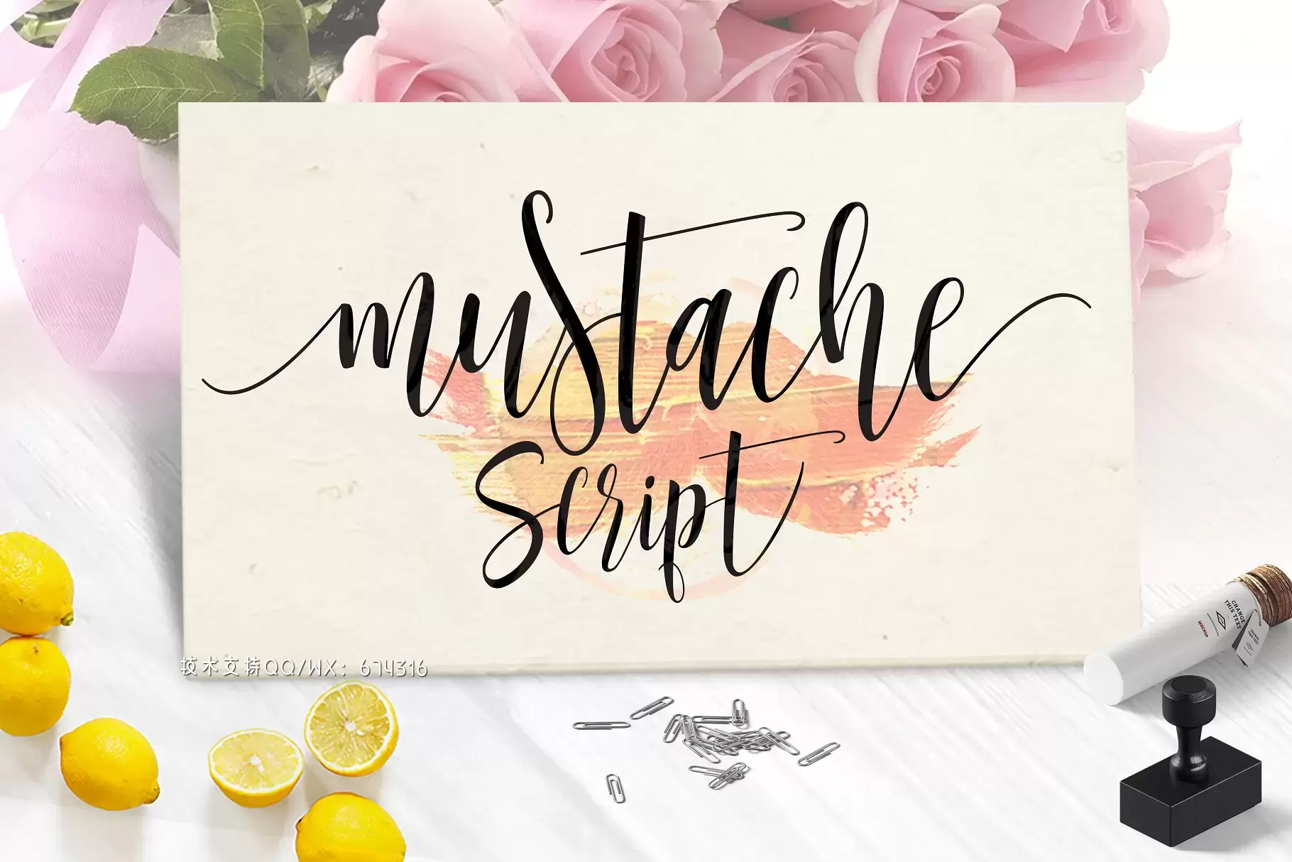 手写艺术设计字体 Mustache Script – 3 font + Swash插图5