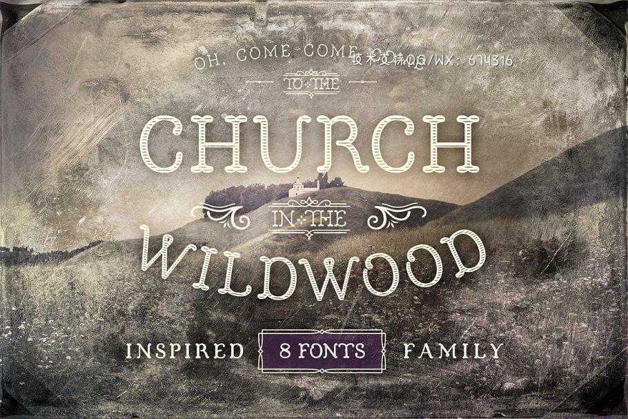 野地教堂字体 Church in the Wildwood Inspired免费下载