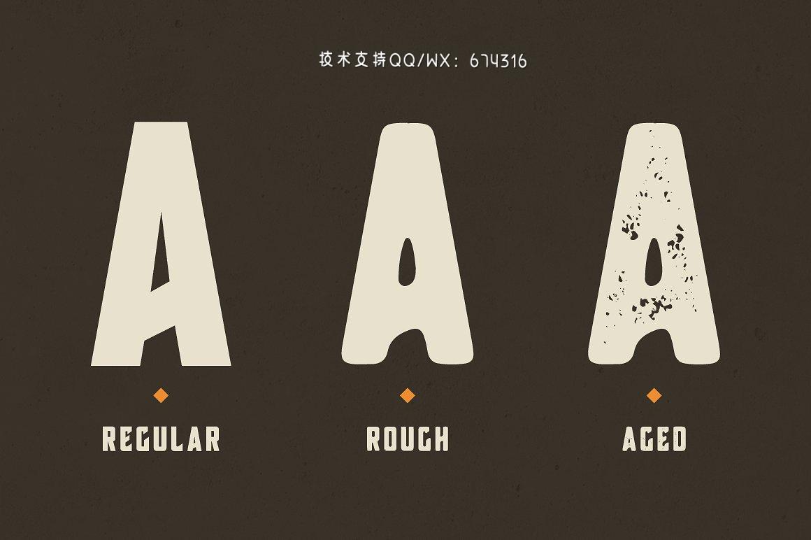 经典复古字体 Broscoi – Vintage Font Family插图1