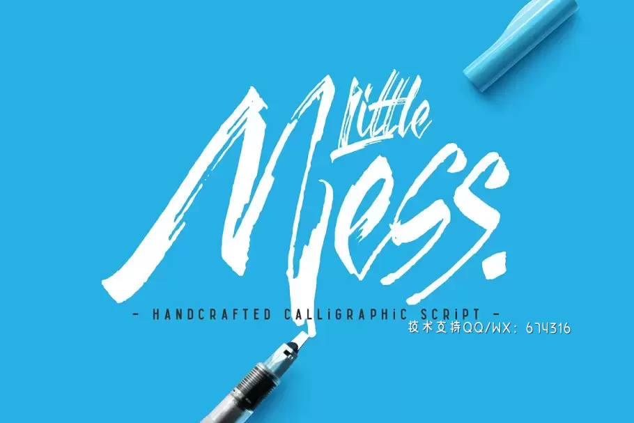 大气手写字体 calligraphic script "Little Mess"免费下载