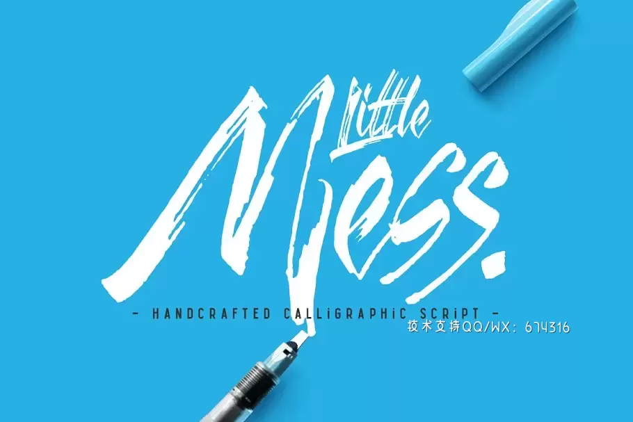 大气手写字体 calligraphic script "Little Mess"插图