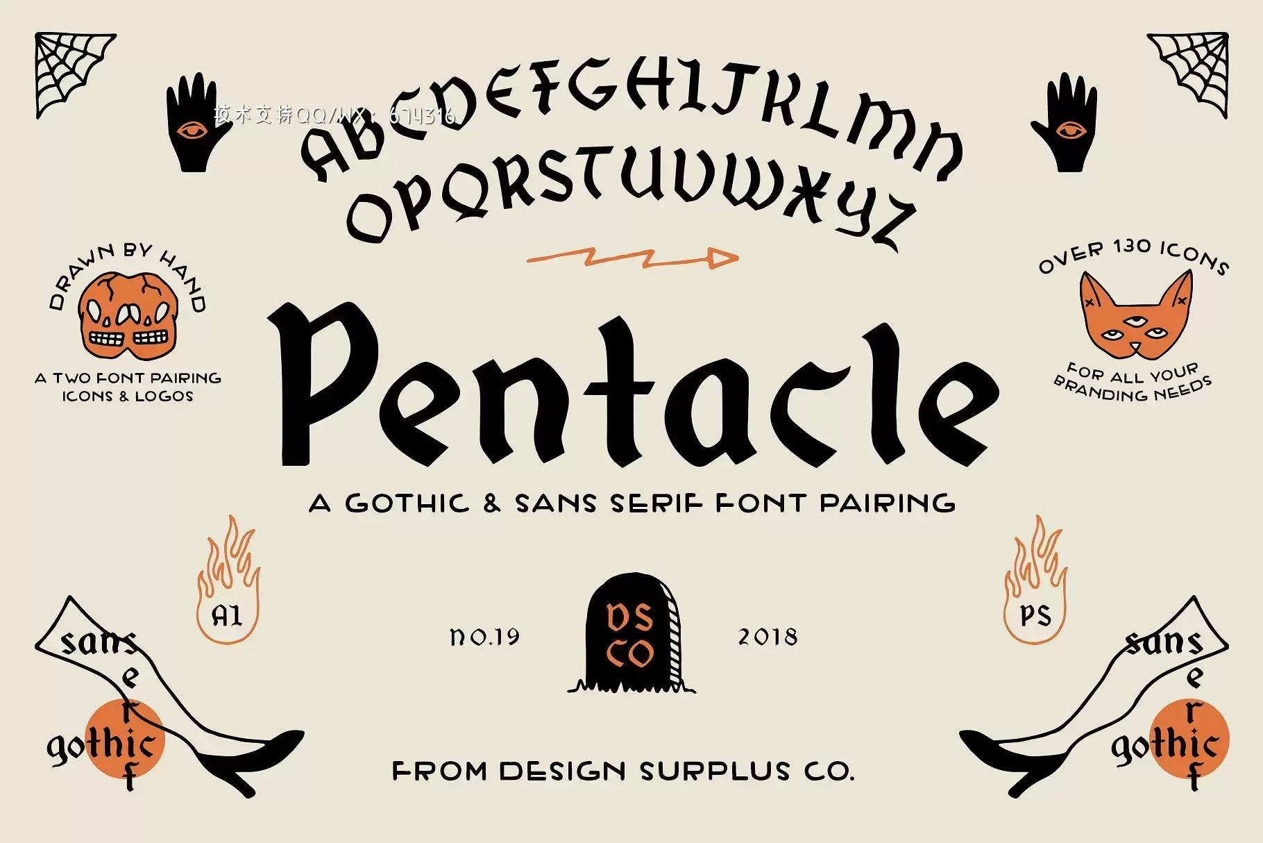 个性设计字体 Pentacle Font免费下载