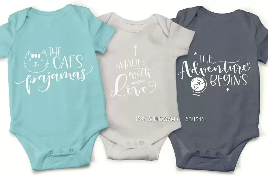 手写个性字体 Peony Blooms Font Duo插图5